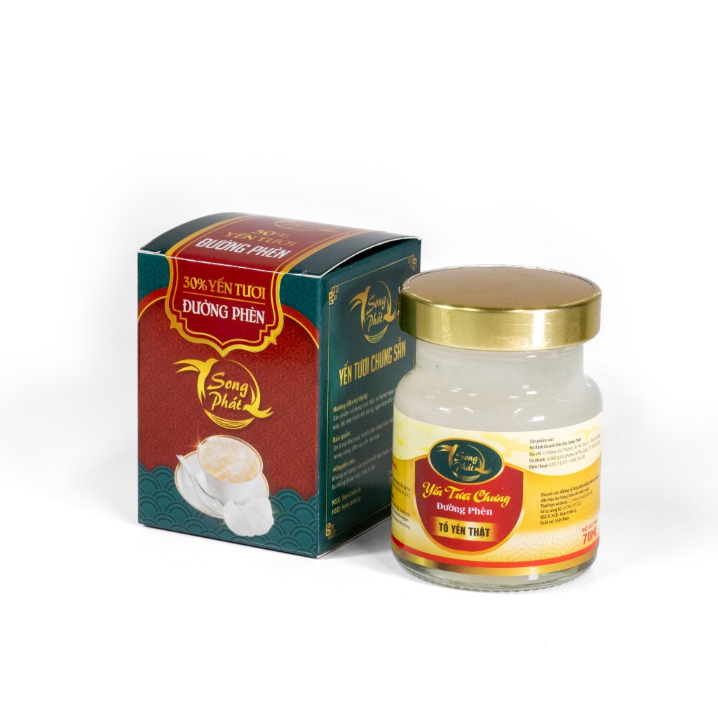 COMBO 6 hũ Tổ yến chưng đường phèn Song Phát hỗ trợ đề kháng dễ uống cơ thể khỏe mạnh