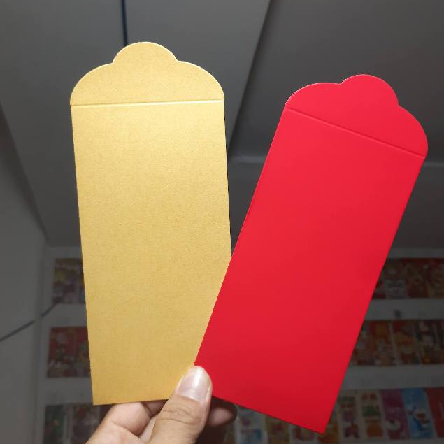 50 BAO LÌ XÌ ĐỎ TRƠN VÀNG ÁNH KIM DÀY 240G | Shopee Việt Nam