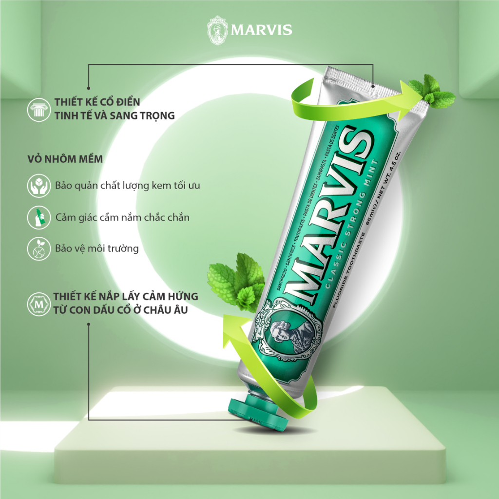Ảnh Kem Đánh Răng MARVIS Classic Strong Mint 85ML - Marvis Official 4