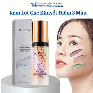 Kem lót trang đIểm Baizton 3 màu kem nền trang đIểm dưỡng ẩm da trắng sáng bật tone