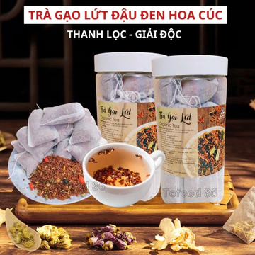 Trà Gạo Lứt ĐẬU ĐEN Hoa Cúc Thanh Lọc Giảm Cân 700g Tofood86 Trà Gạo Lứt Thanh Nhiệt, Mát Gan, Cải Thiện Giấc Ngủ