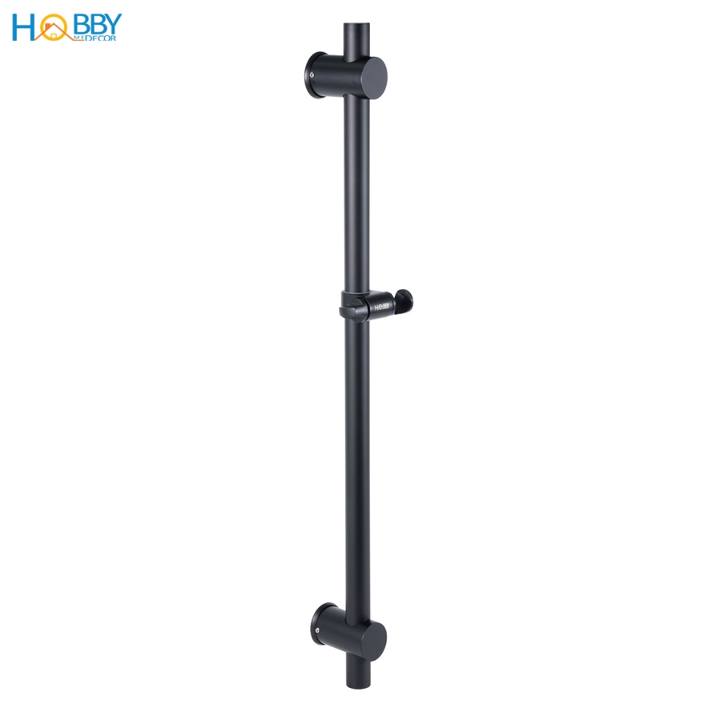 Thanh treo tay sen tắm cơ động inox 304 sơn đen Hobby home decor GVST3