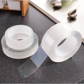 Cuộn băng keo nano trong suốt 2 mặt siêu dính, đa năng, tiện dụng, cao cấp, giá rẻ