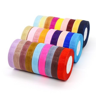 Ruy băng vải voan bản 2.5cm đẹp nhiều màu làm nơ, gói quà, decor trang trí tiệc, phụ kiện handmade