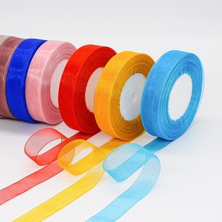 Ruy băng vải voan bản 2.5cm đẹp nhiều màu làm nơ, gói quà, decor trang trí tiệc, phụ kiện handmade
