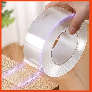 Cuộn băng keo nano trong suốt 2 mặt siêu dính, đa năng, tiện dụng, cao cấp, giá rẻ