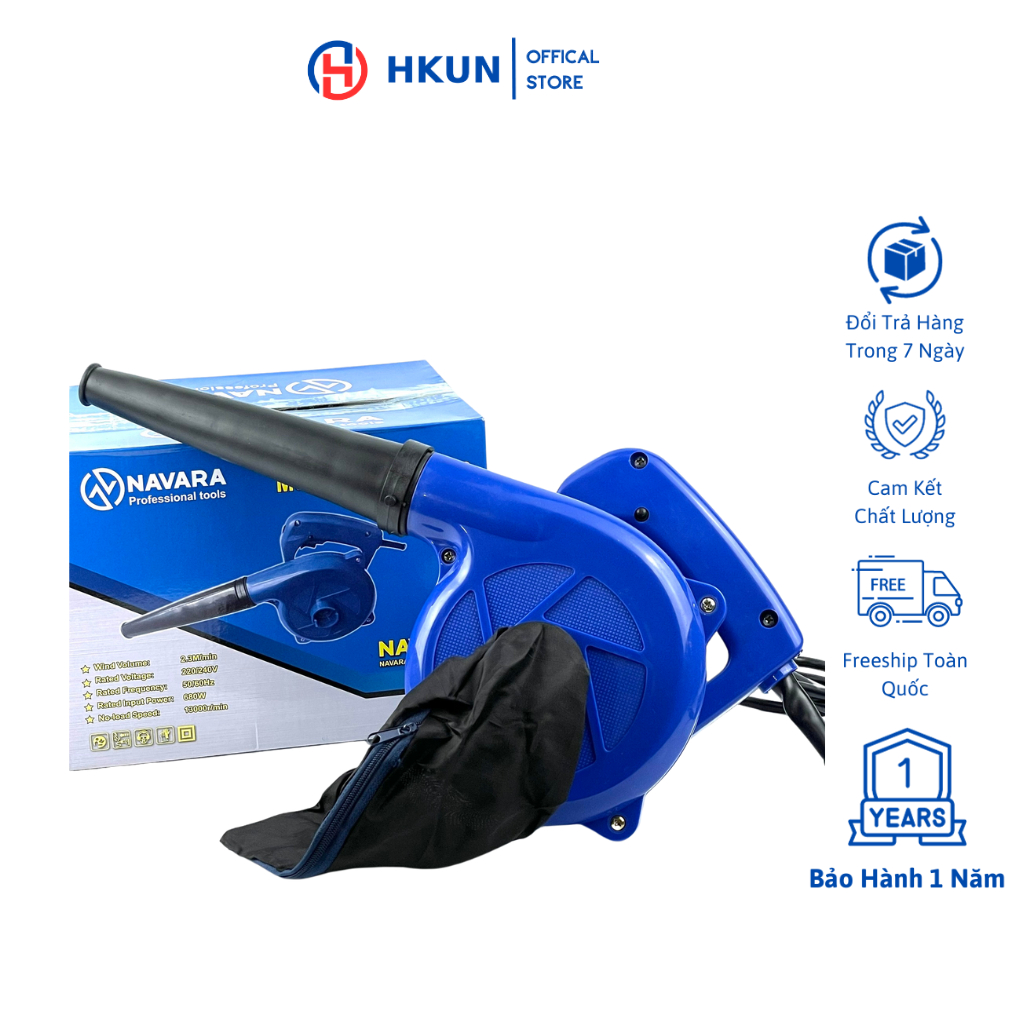 Máy thổi bụi Navara 903 680W, máy thổi hút bụi 6 chức năng