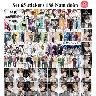 [hàng sẵn-4 mẫu] Set 60 - 65 stickers 188 Nam Đoàn | Miếng hình dán / không trùng, chống thấm nước BL HD1