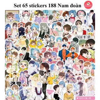 [hàng sẵn-4 mẫu] Set 60 - 65 stickers 188 Nam Đoàn | Miếng hình dán / không trùng, chống thấm nước BL HD1
