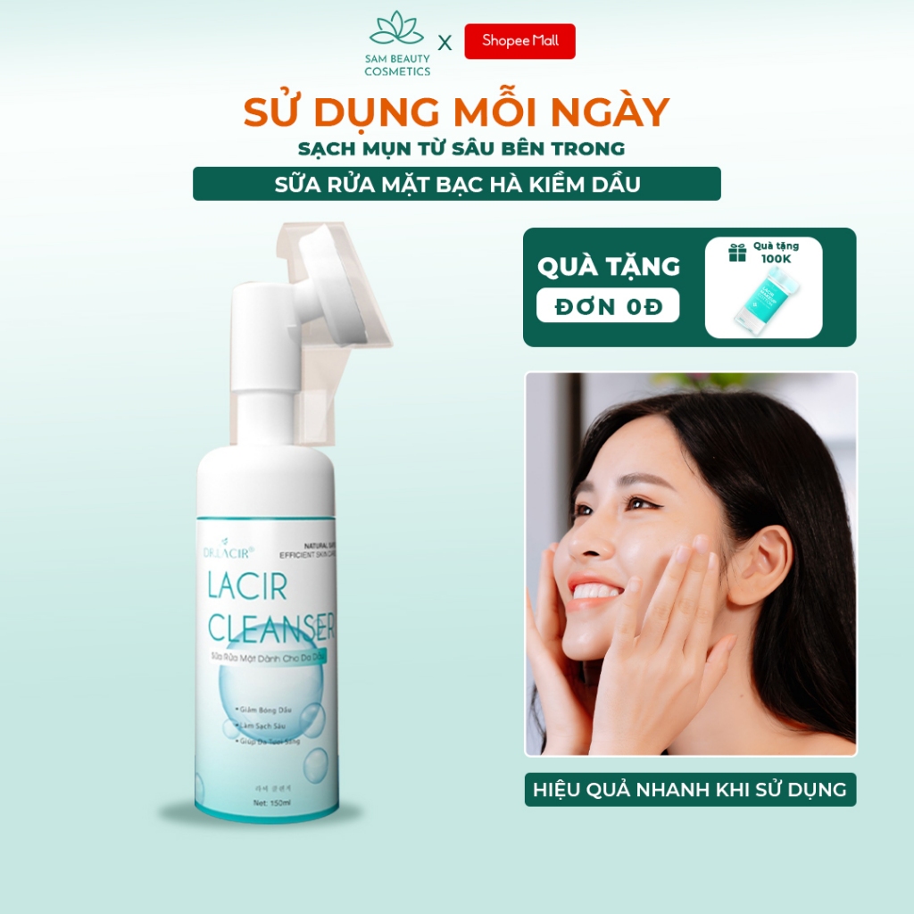 Sữa rửa mặt bạc hà kiềm dầu Lacir Cleanser DR.LACIR 150ml | Shopee Việt Nam