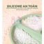 Bộ Ăn Dặm Silicone IQKAO B4XH Cho Bé – Combo Bát, Khay, Yếm, Thìa, Cốc Ăn Dặm An Toàn Không BPA