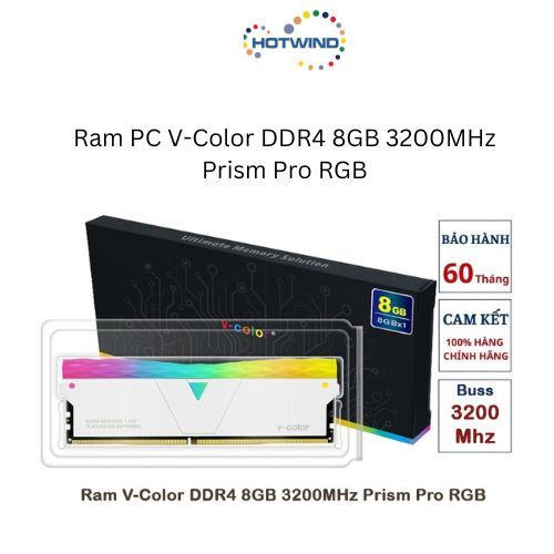 Ram PC V-Color DDR4 8GB 3200MHz Prism Pro RGB | Shopee Việt Nam