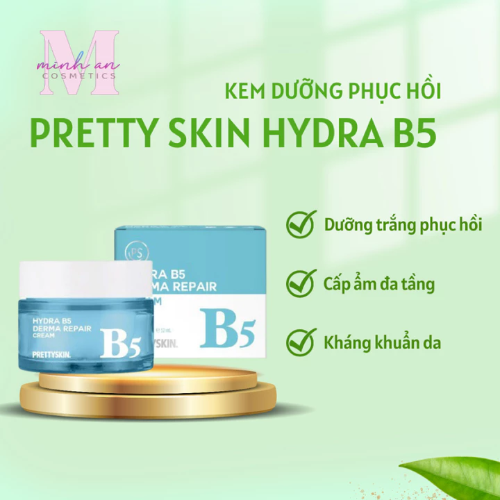 Kem dưỡng Prettyskin B5 52g Hàn Quốc cấp ẩm phục hồi dưỡng trắng da sáng khỏe căng mướt