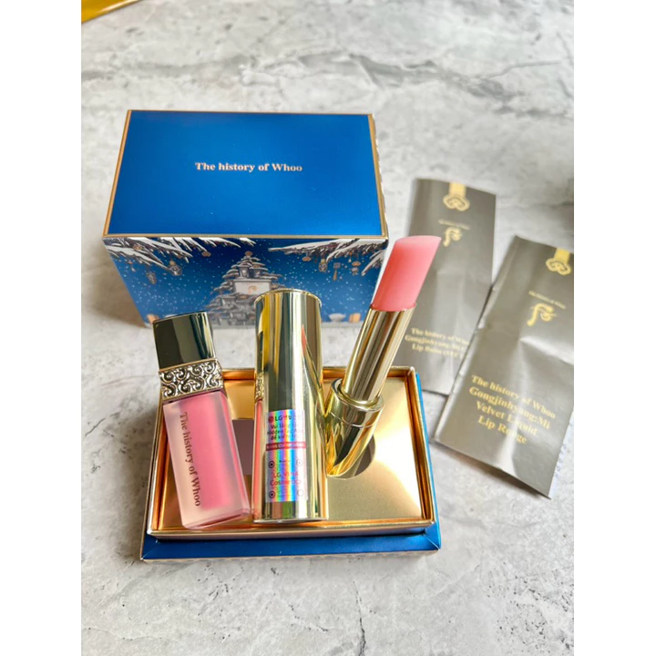 Set son dưỡng Whoo Pink tặng thêm son kem mini - Chính hãng LGVina tem hidden tag check