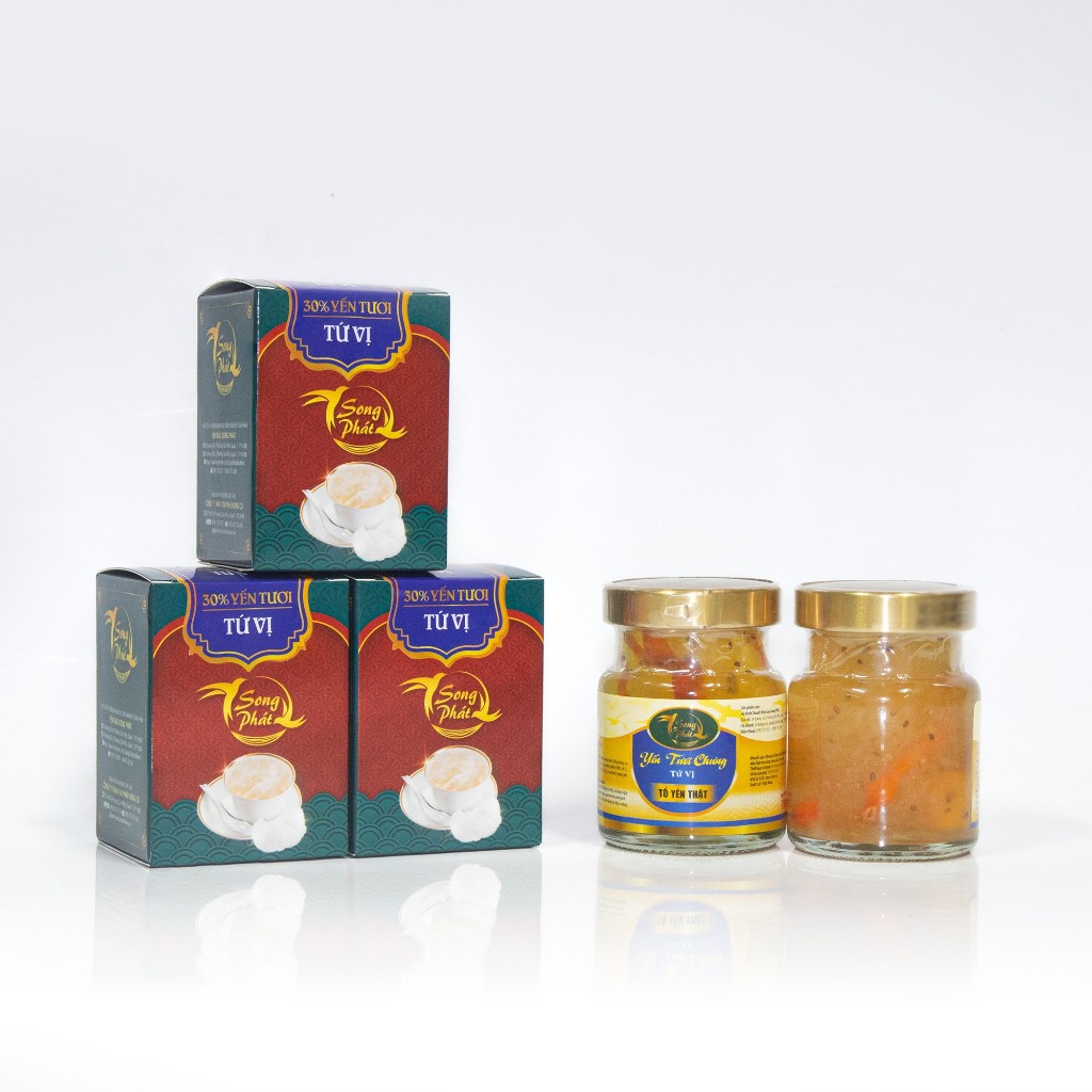 COMBO 6 hũ Tổ yến chưng Tứ Vị Song Phát nguyên vị bổ sung dinh dưỡng hỗ trợ tiêu hóa 70ml