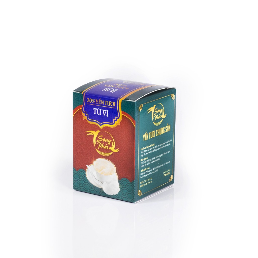 COMBO 6 hũ Tổ yến chưng Tứ Vị Song Phát nguyên vị bổ sung dinh dưỡng hỗ trợ tiêu hóa 70ml