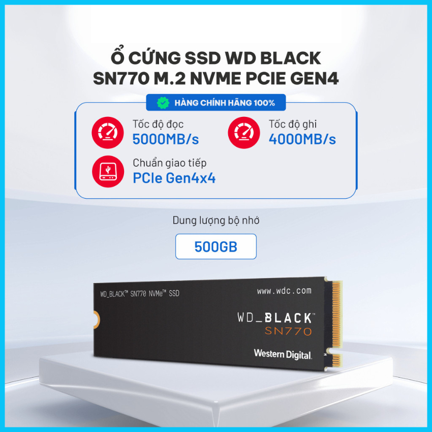 HD SSD 500GB WD BLACK SN770 M.2 NVME GEN4 5000MB/S