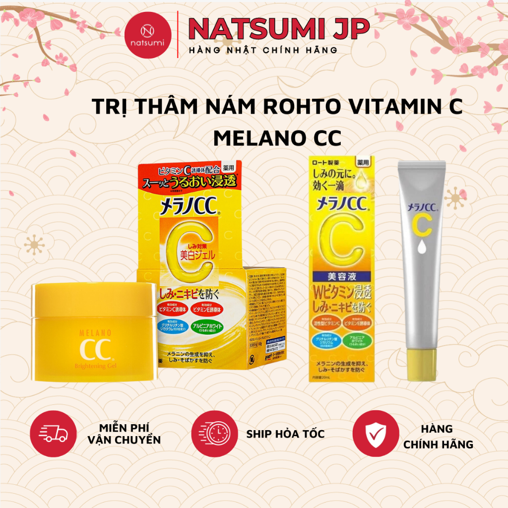 Tinh Chất Serum Kem Dưỡng Trắng Cc Melano Mờ Thâm Mụn Nám Tàn Trắng