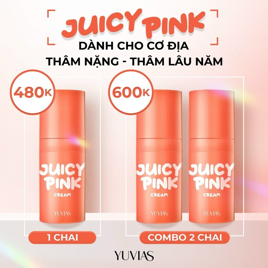 Ảnh Kem làm hồng ti, hồng nhũ hoa, bikini, dưỡng ẩm, mềm ti JUICY PINK, dung tích 5gr - YUVIAS, che tên sp 4