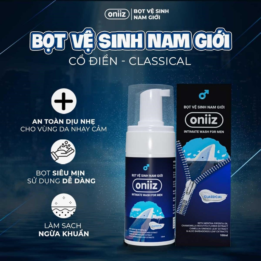 Bọt vệ sinh nam giới Oniiz Dung dịch tạo bọt 100ml