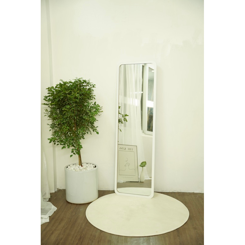 Gương Soi Toàn Thân Viền Gỗ Bo Góc Decor Nhà Xinh Store