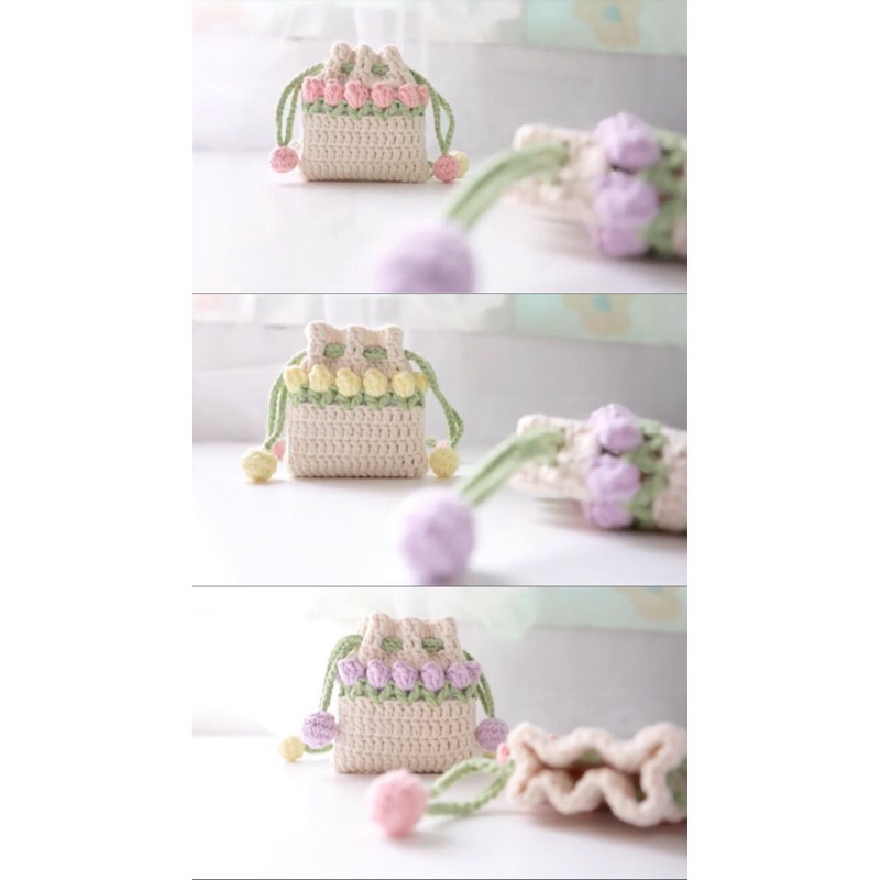 🌷🌷 Túi len mini hoa Tulip / Túi len hoa 🌼 | Shopee Việt Nam