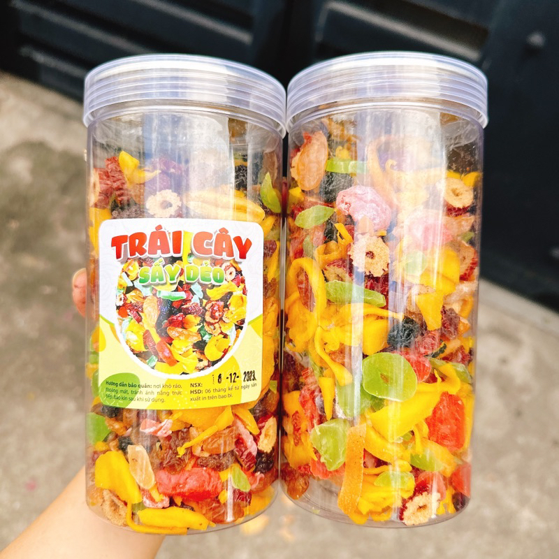 TRÁI CÂY SẤY DẺO MIX VỊ hộp 500gr