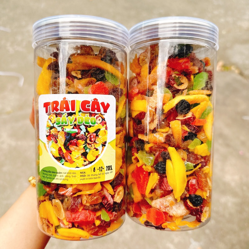 TRÁI CÂY SẤY DẺO MIX VỊ hộp 500gr