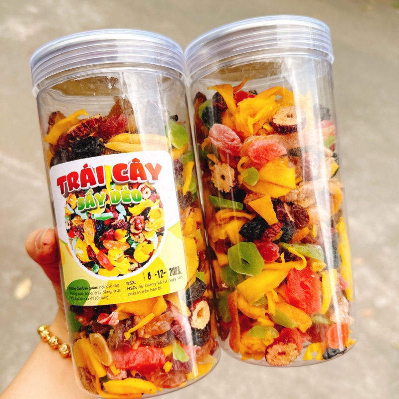 TRÁI CÂY SẤY DẺO MIX VỊ hộp 500gr