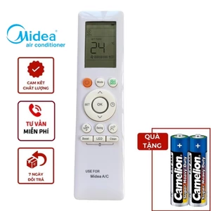 Điều khiển điều hoà Midea RG10A (B2S) / BGEF Cho Máy Lạnh Midea RG10L1 (2HS) / BGEF, remote media