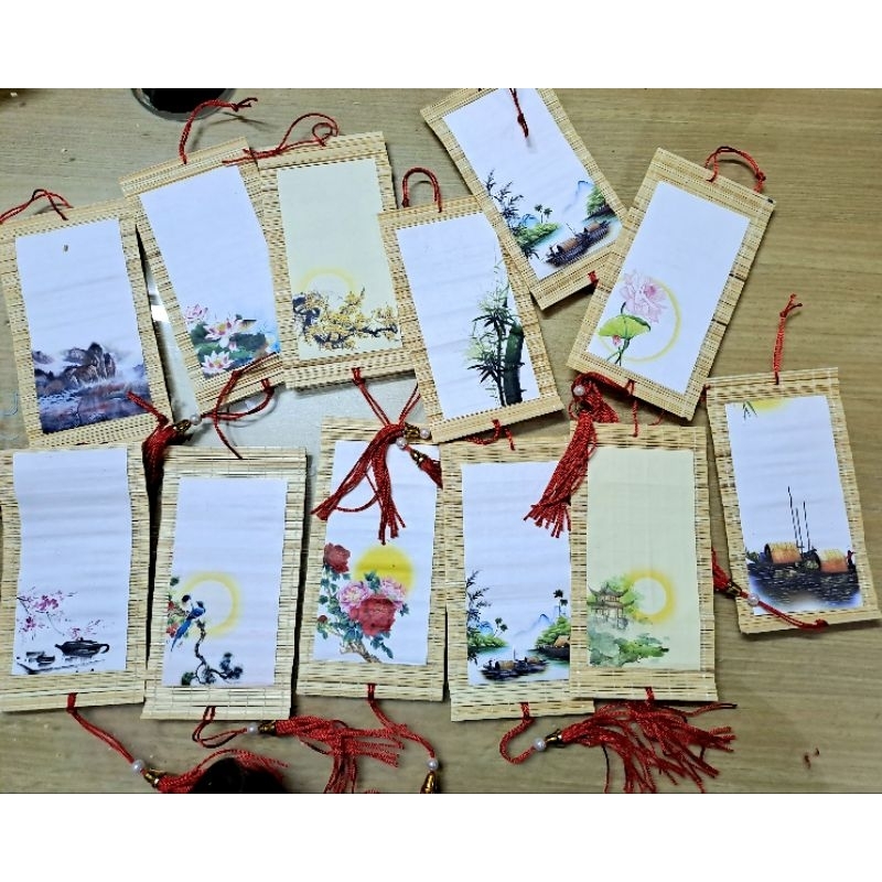 Combo 10 Mành tre viết thư pháp mini 7x15cm | Shopee Việt Nam