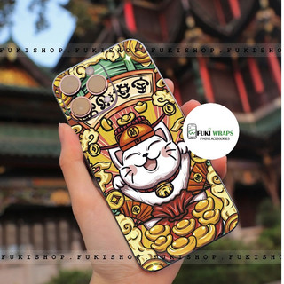 Tấm dán Skin Mặt Sau Thần Tài MS028 FULL VIỀN 15 pro max,14 pro max,13 pro max,12 pro max,11 pro max - FukiShop