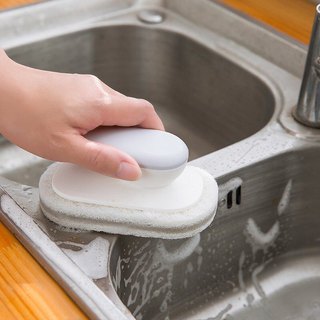 Bàn chải vệ sinh nhà bếp, bàn chải bọt biển có tay cầm lau chùi bếp, nhà tắm đa năng