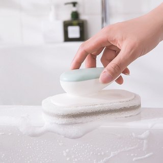 Bàn chải vệ sinh nhà bếp, bàn chải bọt biển có tay cầm lau chùi bếp, nhà tắm đa năng