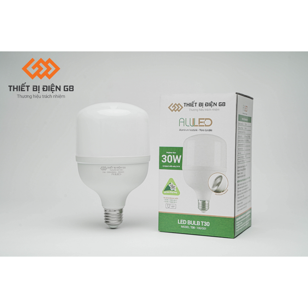 BÓNG LED TRỤ NHÔM T30 (ALULED) 30W - HÀNG VIỆT NAM CHẤT LƯỢNG CAO