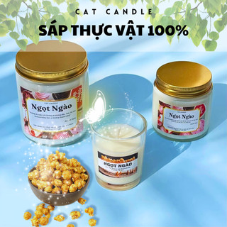Nến Thơm Phòng Không Khói - Nến Thơm Handmade Hương Ngọt Ngào Sáp Thực Vật Lành Tính - Nến Thơm Quà Tặng - Cát Candle