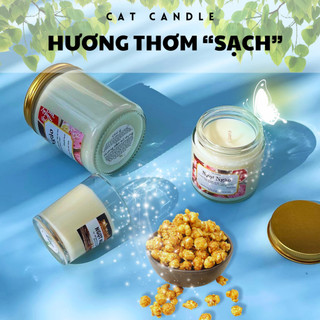 Nến Thơm Phòng Không Khói - Nến Thơm Handmade Hương Ngọt Ngào Sáp Thực Vật Lành Tính - Nến Thơm Quà Tặng - Cát Candle