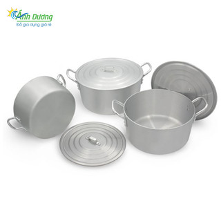 Xoong nồi nhôm mini nấu canh, kho cá kích thước 20cm