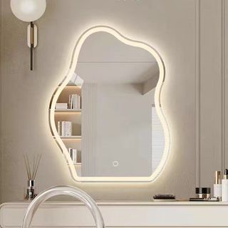 Gương hạt đậu treo tường phòng tắm, bàn trang điểm DIAMOND MIRROR led cảm ứng cao cấp,Gương dị hình decor