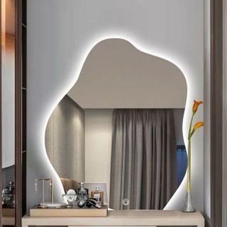 Gương hạt đậu treo tường phòng tắm, bàn trang điểm DIAMOND MIRROR led cảm ứng cao cấp,Gương dị hình decor