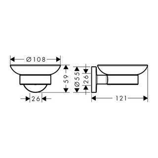 Khay xà phòng HANSGROHE Logis Universal 41715 - Hàng chính hãng