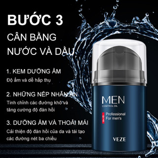 Bộ chăm sóc da mặt nam sữa rửa mặt nam giớI sạch mụn kiềm dầu dưỡng ẩm cho làn da