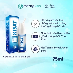 Combo 4 Xịt mũi nước biển sâu XISAT hằng ngày 75ml vệ sinh mũi, giảm sổ mũi, ngạt mũi và viêm xoang - T302201014_4
