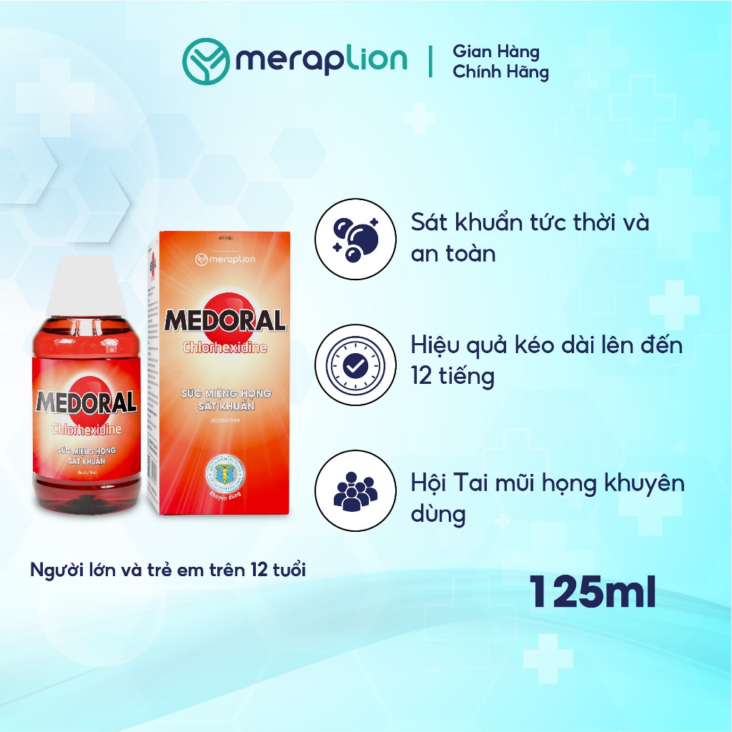 COMBO 4 Nước súc miệng họng sát khuẩn MEDORAL 125ml hỗ trợ phòng ngừa nhiễm khuẩn miệng họng - T302204001_4