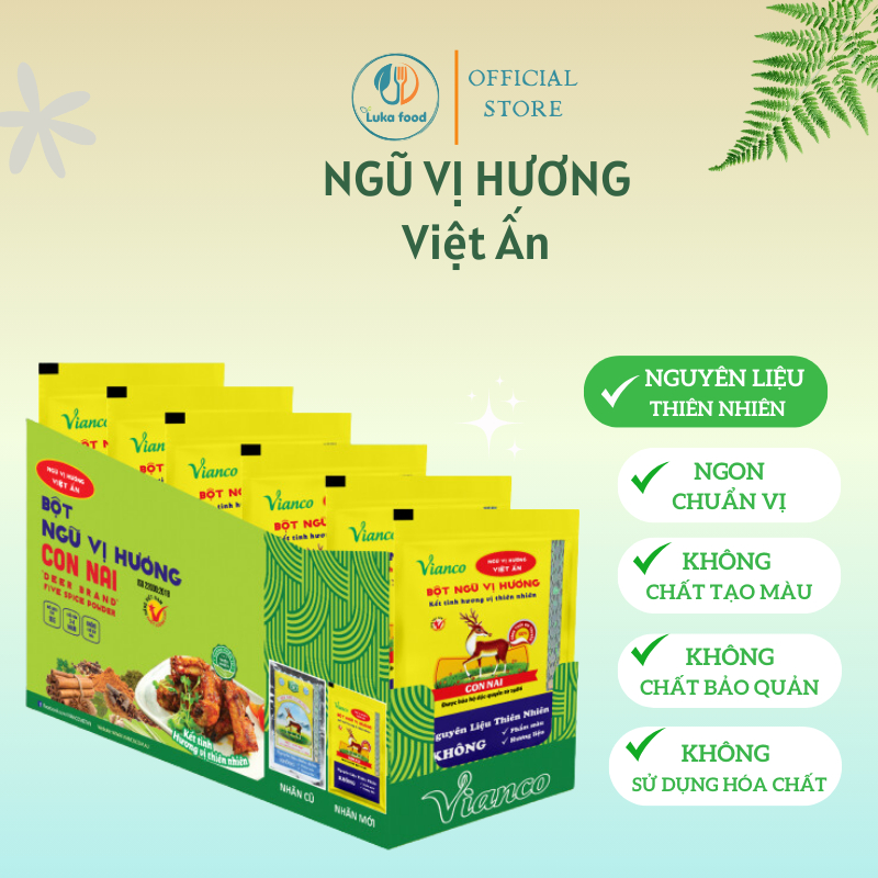 Bột Ngũ Vị Hương Việt Ấn Vianco Gói 10g - Hiệu Con Nai Chính Hãng Thơm Lâu Dậy Mùi Món Nướng/Phá Lấu Ngon