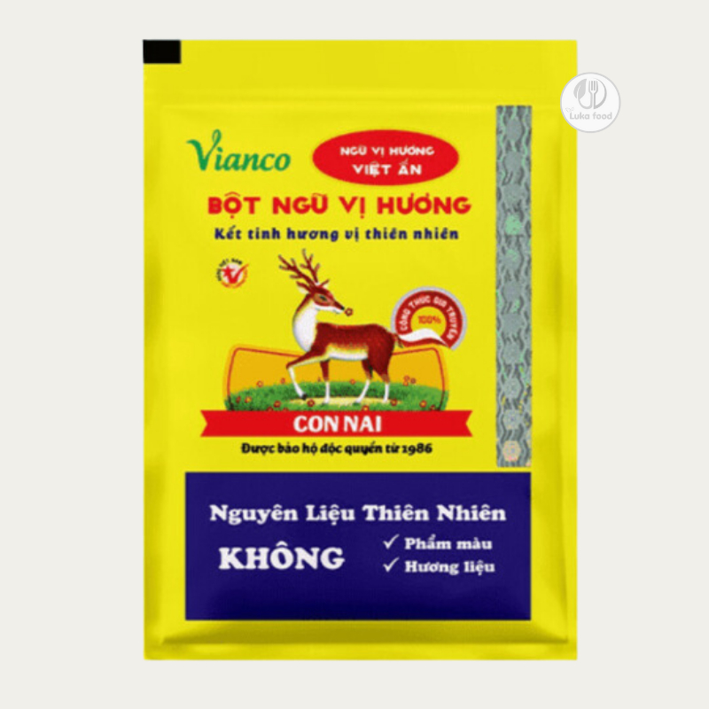 Bột Ngũ Vị Hương Việt Ấn Vianco Gói 10g - Hiệu Con Nai Chính Hãng Thơm Lâu Dậy Mùi Món Nướng/Phá Lấu Ngon