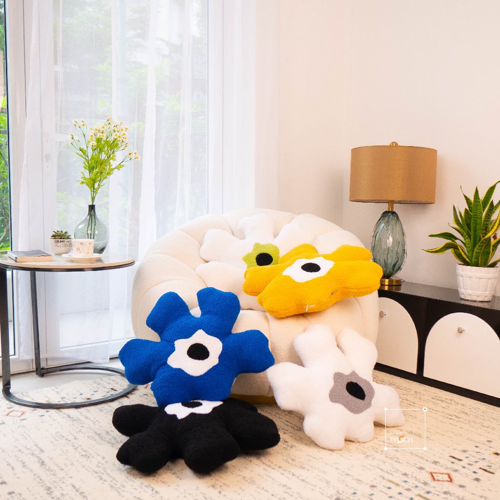 Gối Sofa, Gối Bông Mềm Mại Hình Hoa Cúc Trang Trí Ghế Sofa, Giường Ngủ