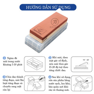 Đá bùn mài dao 2 mặt NANIWA x KATANA độ mịn #1000 và #6000 - NKP-1000/6000C