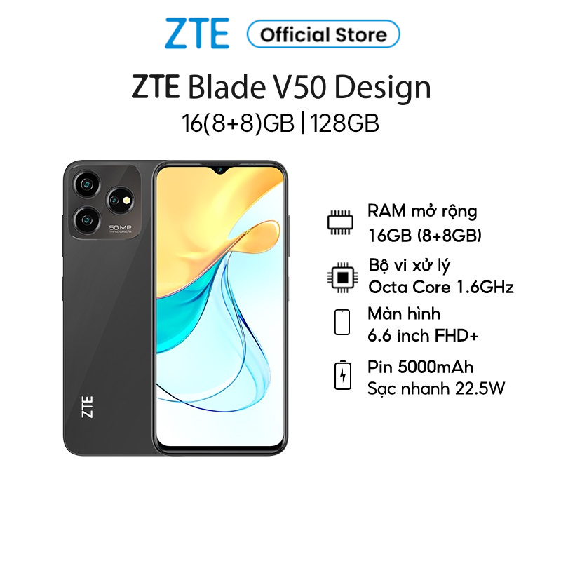 Điện Thoại ZTE Blade V50 Design | 16GB(8GB+8GB)/128GB | Octa Core 1 ...