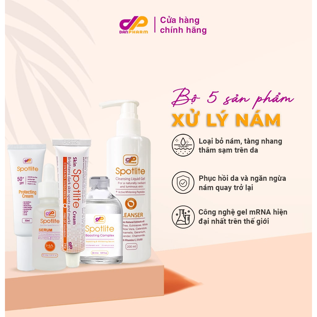 Ảnh Bộ 5 Sản Phẩm Mờ Nám Tàn Nhang Spotlite - Công Nghệ mRNA Nhập Khẩu Danpharm Israel 1